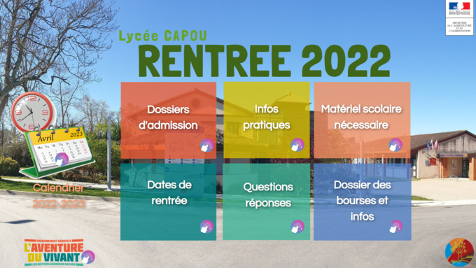 Rentrée 2022  Actualités  Campus Terre et Vie